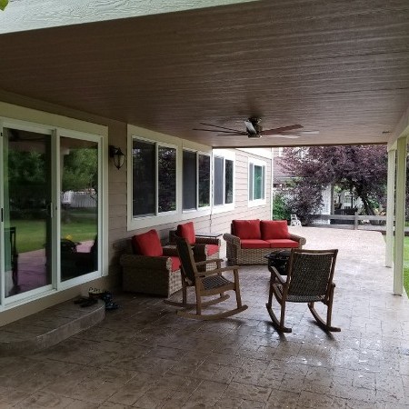 Covered Patio With Furniture